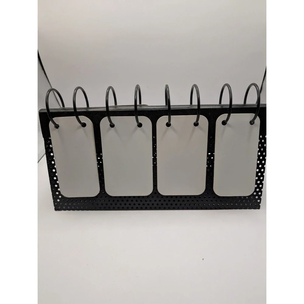 Rustic Calendar Black & White Metal Desktop Perpetual Flip Decor Office Kitchen